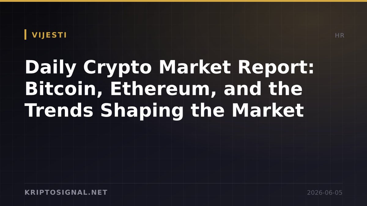 Daily Crypto Market Report: Bitcoin, Ethereum, and the Trends Shaping the Market