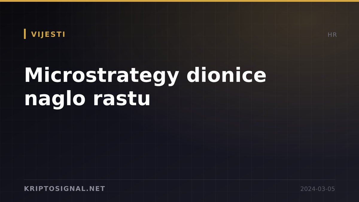 Microstrategy dionice naglo rastu