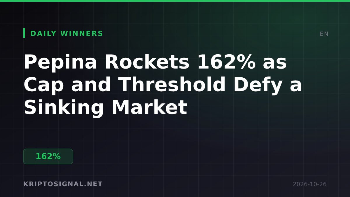 Pepina Rockets 162% as Cap and Threshold Defy a Sinking Market
