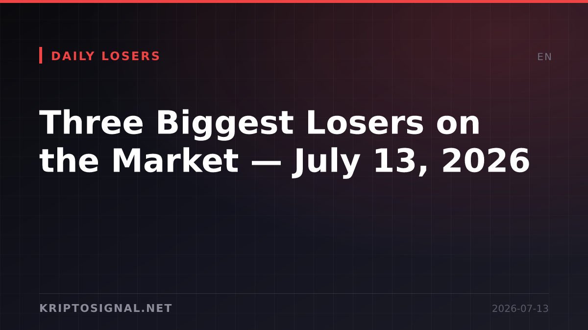 Three Biggest Losers on the Market — July 13, 2026